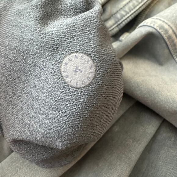 Lululemon Wunder Under Crop 23" *Ribbed Washed Moon Blue Legging Size 4 - Picture 9 of 13